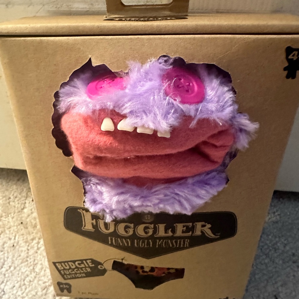 Fuggler Funny Ugly Monster Plush Toy - Purple and Pink